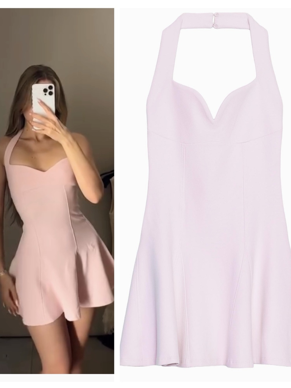 ZARA elastic halterneck dress